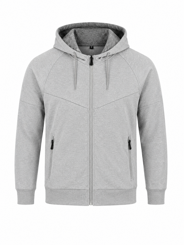 Kids Hoodie met Rits Grijs