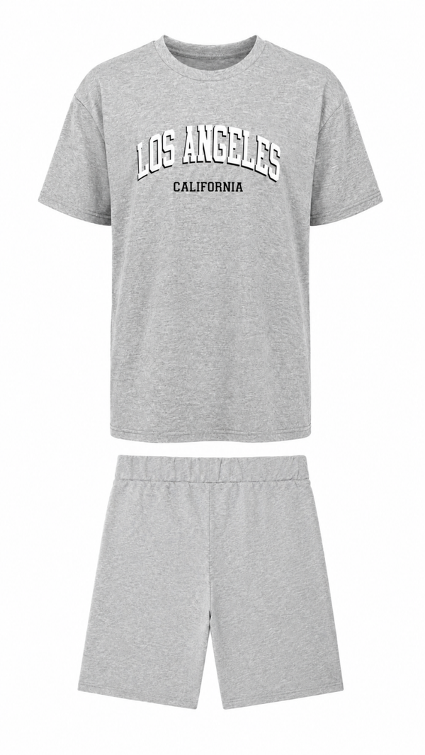 Meisjes T-Shirt & Short Set Grijs