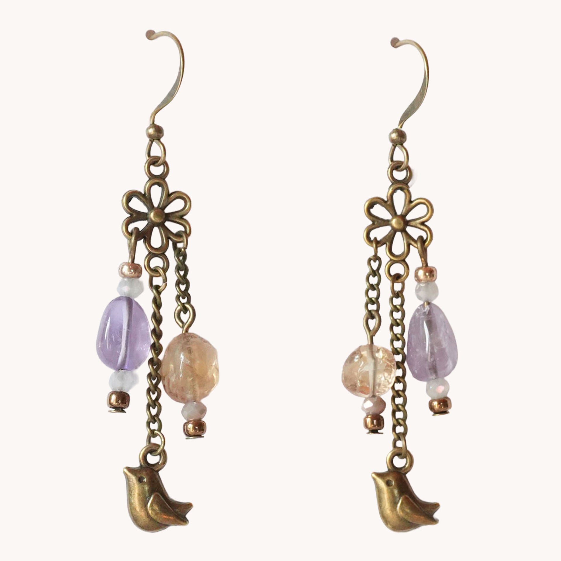 Amethyst Edelstein Ohrringe