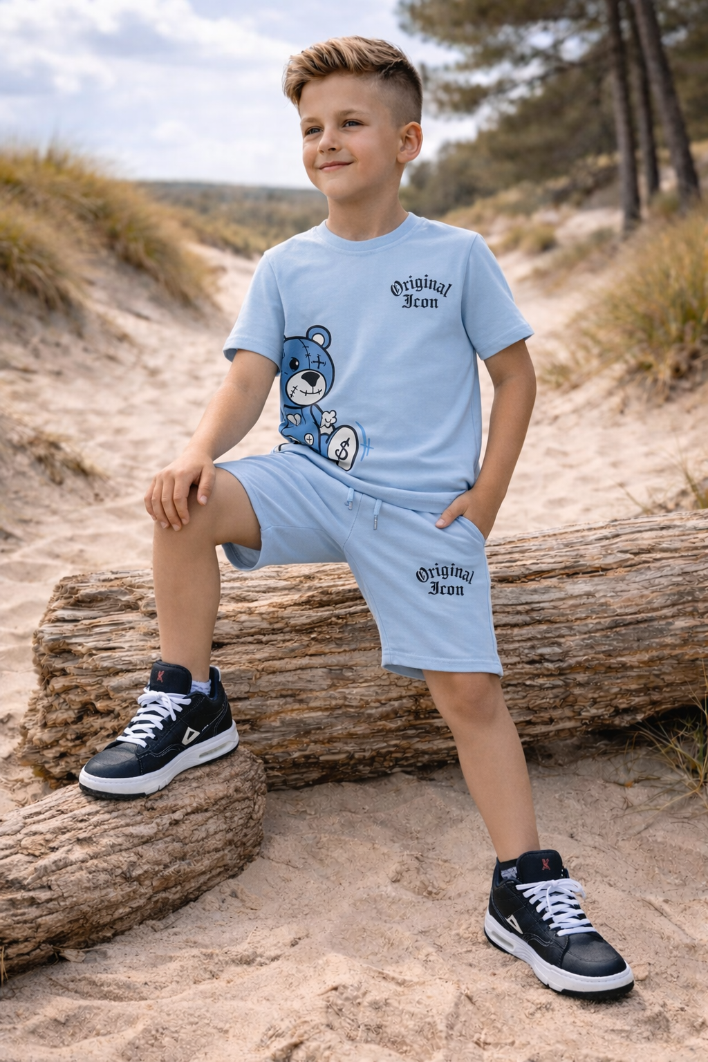 Original Icon Teddy Set – Baby blauw