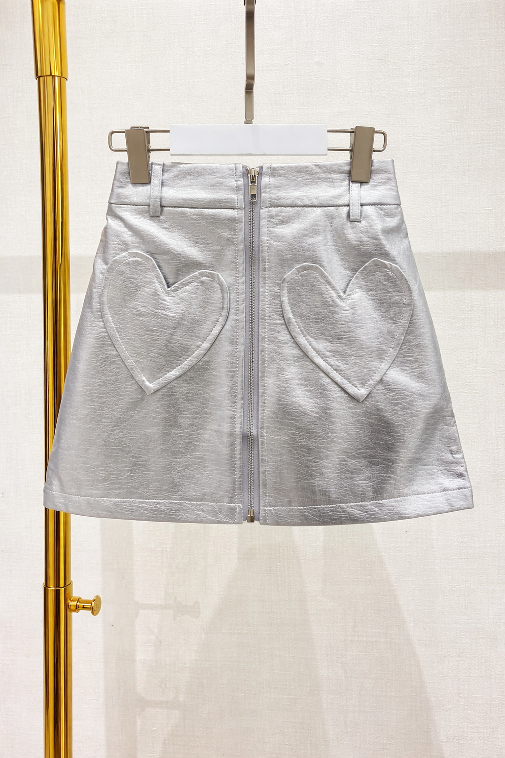 Love Leather Skirt Silver🩶
