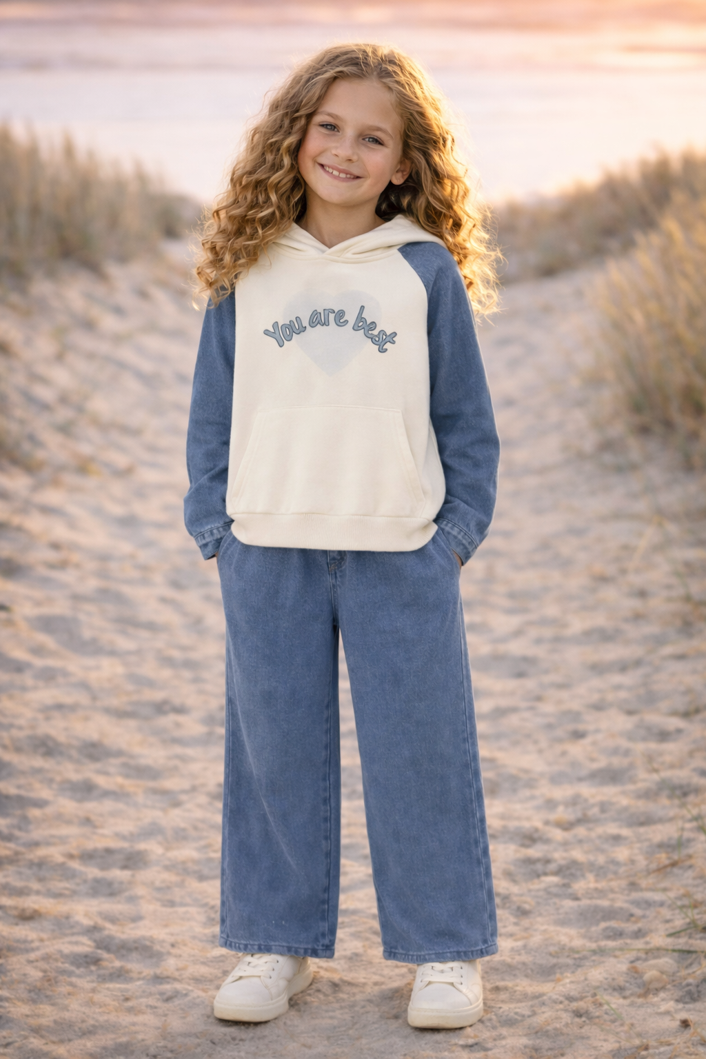 You Are Best Denim Lounge Set