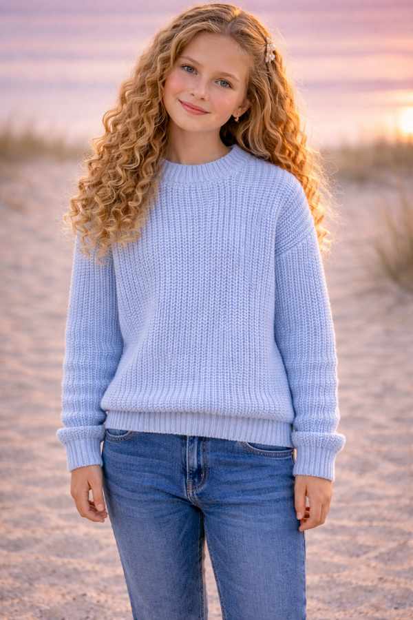 Meisjes trui babyblauw