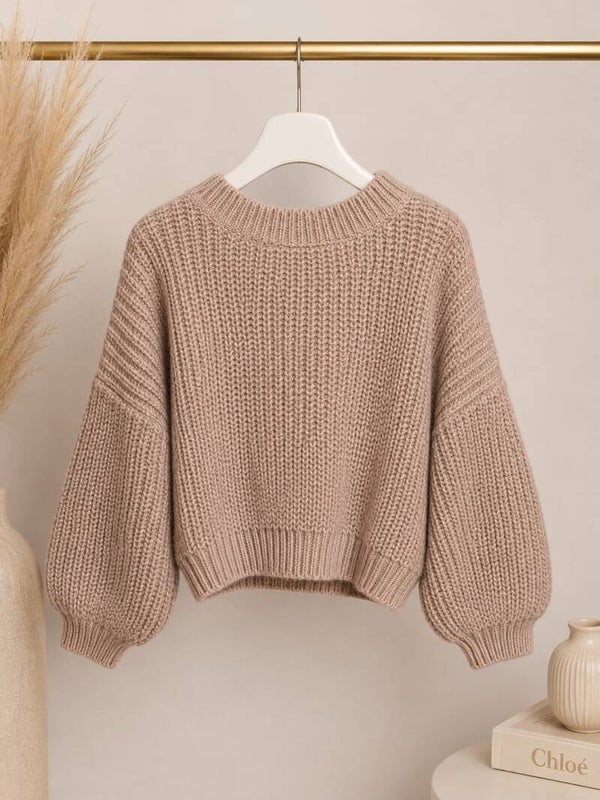 Meisjes Gebreide Trui Beige