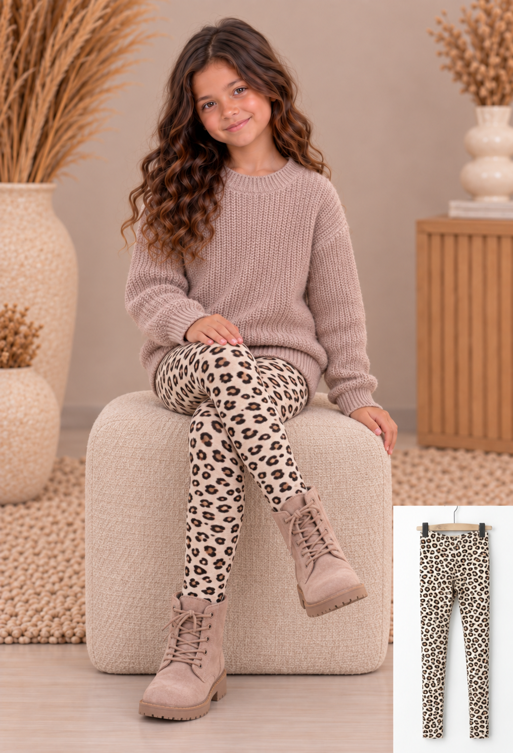 Legging Beige Panterprint