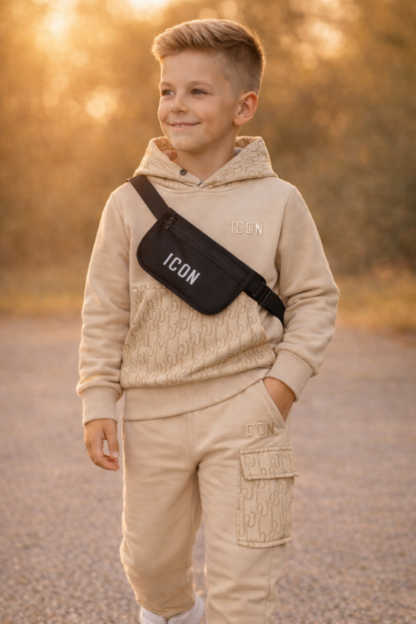 Icon Beige Tracksuit with Bag