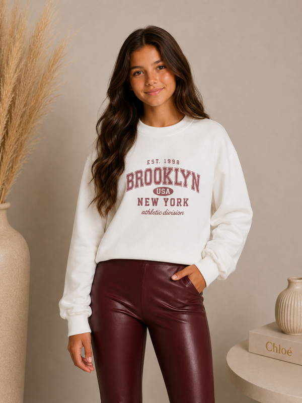 Meisjes Sweater Brooklyn – Wit