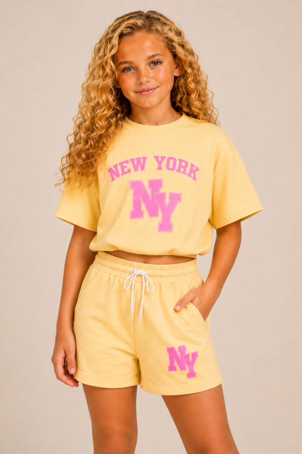 Newyork meisjes zomerset geel roze
