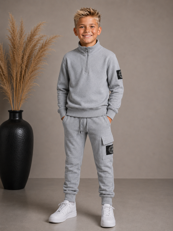 Icon Original Premium Cargo Tracksuit Grijs