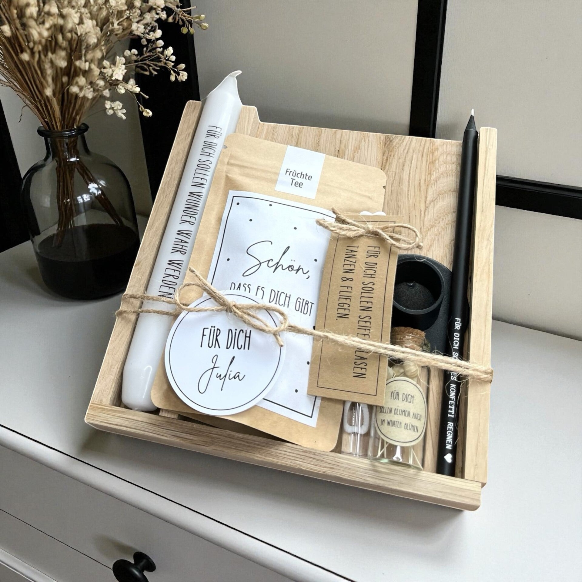 Personalisiertes Geschenkset - Holzbox - Für Dich