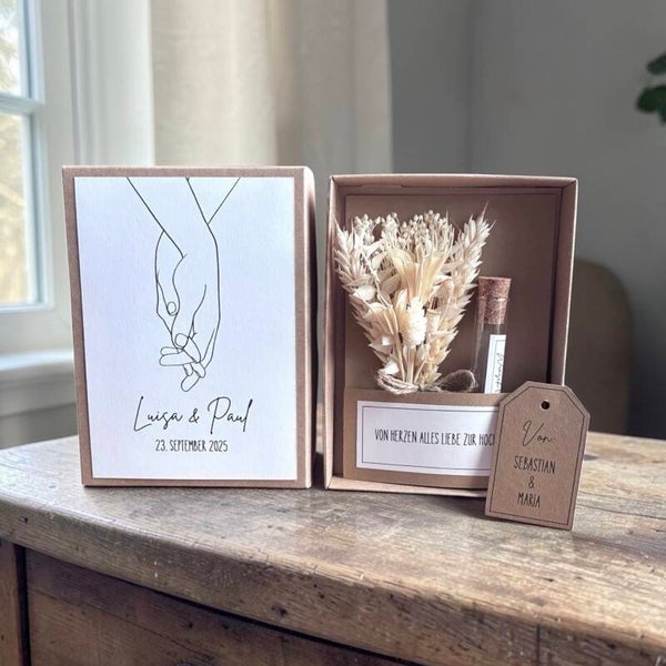 Personalisiertes Geldgeschenk zur Hochzeit - Hände