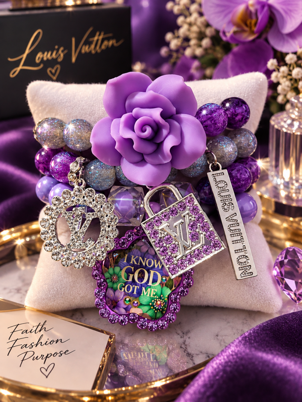 Purple "God Got Me" (3 stack)