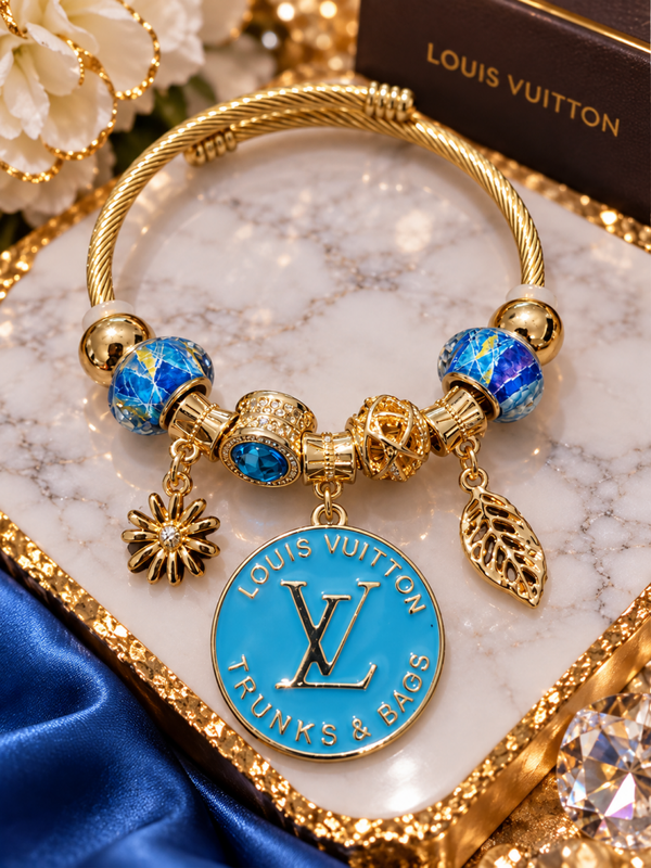 Gold LV Turquoise Pandora