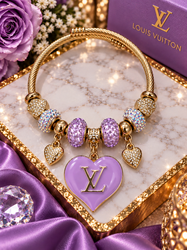 Gold LV Purple Pandora