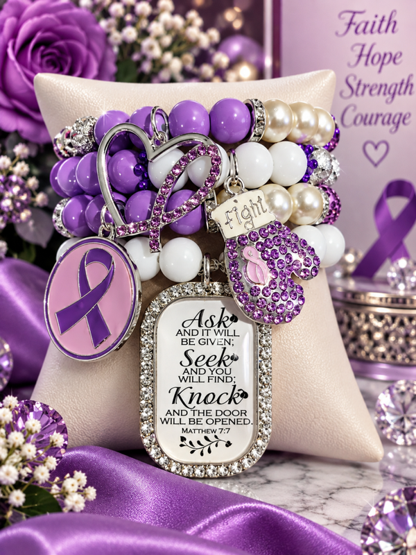 Purple Fight Cancer (4 stack)