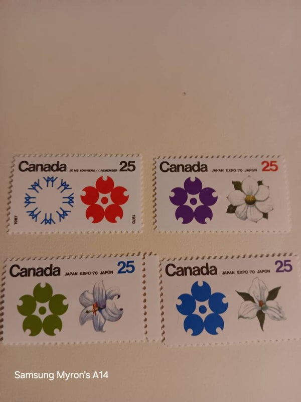 Canada #508-511. MH, 1970