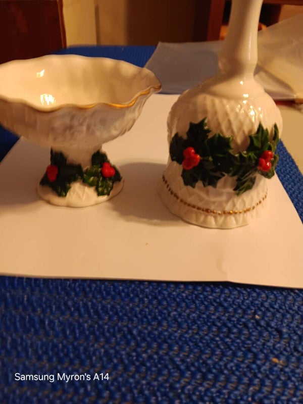 DISM018 Hermitage Pottery Candy Dish and Bell