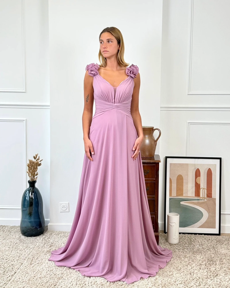Vestido largo con Lazadas VLI25267