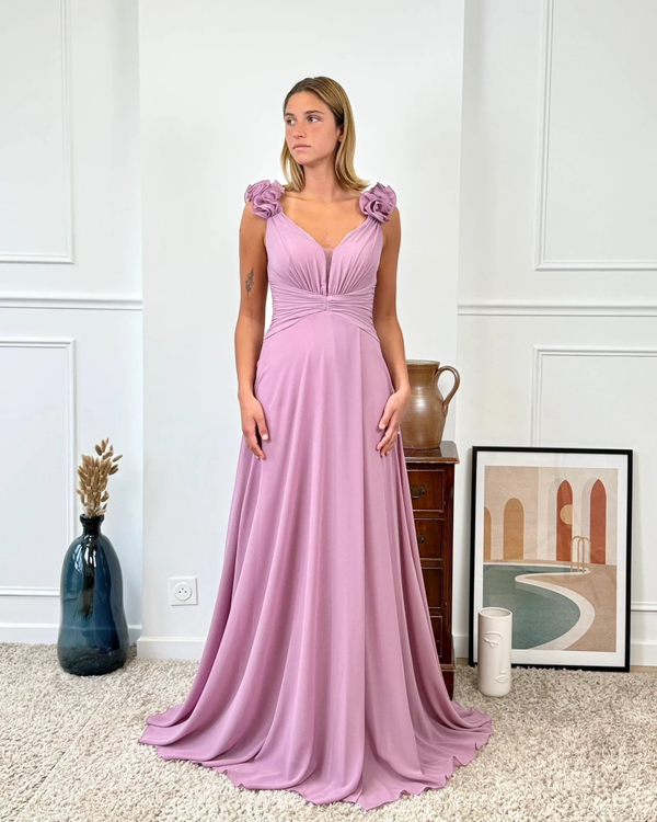 Vestido largo con Lazadas VLI25267