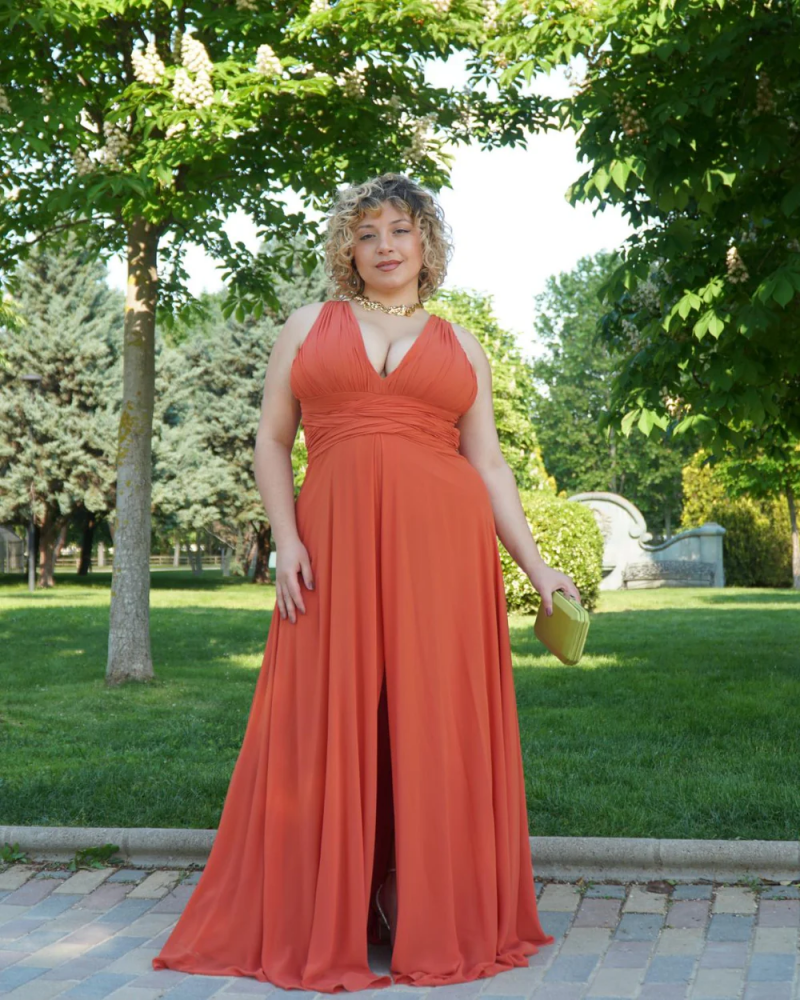 Vestido largo corte imperio VLITGR1508