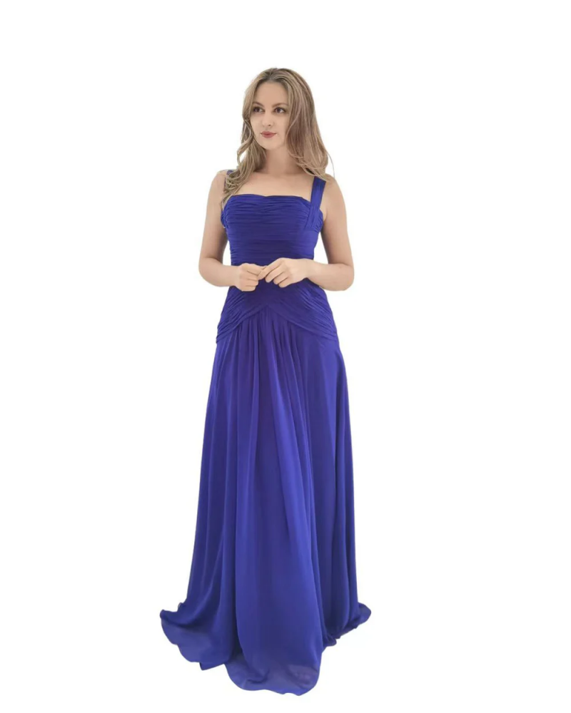 Vestido largo fruncido VLIH17030