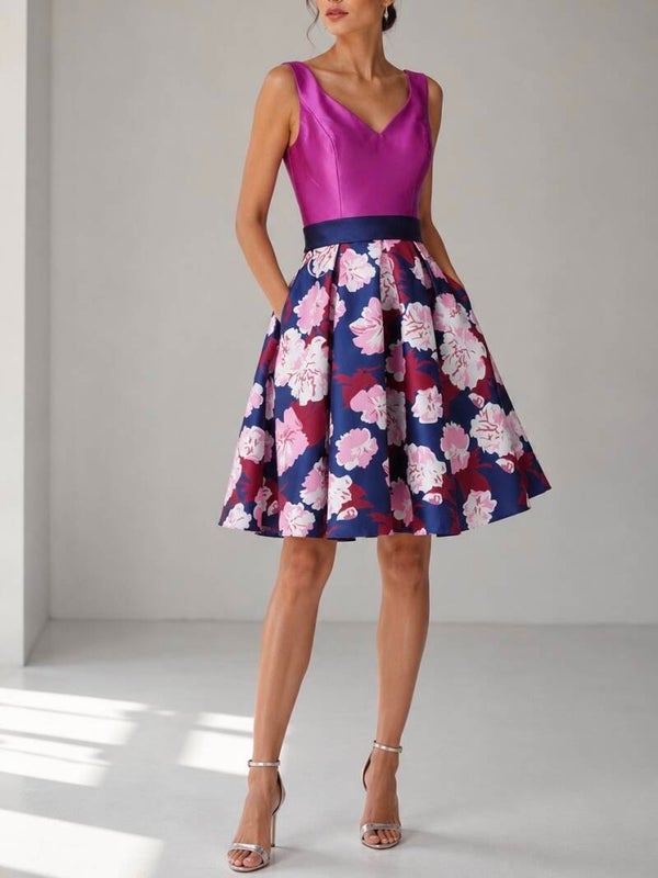 Vestido corto de fiesta MIDI-535003C