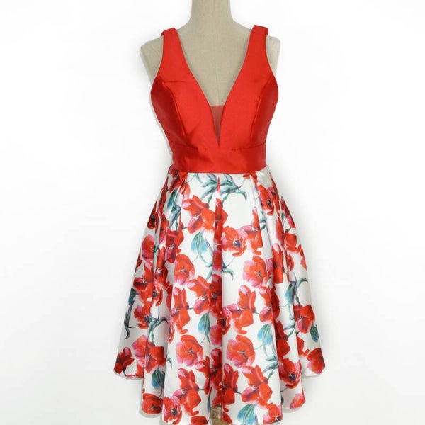 Vestido corto de fiesta MIDI-535009C