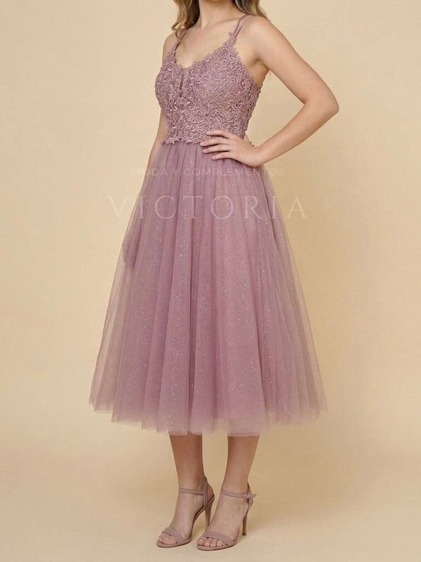 Vestido corto de fiesta MIDI-D6005