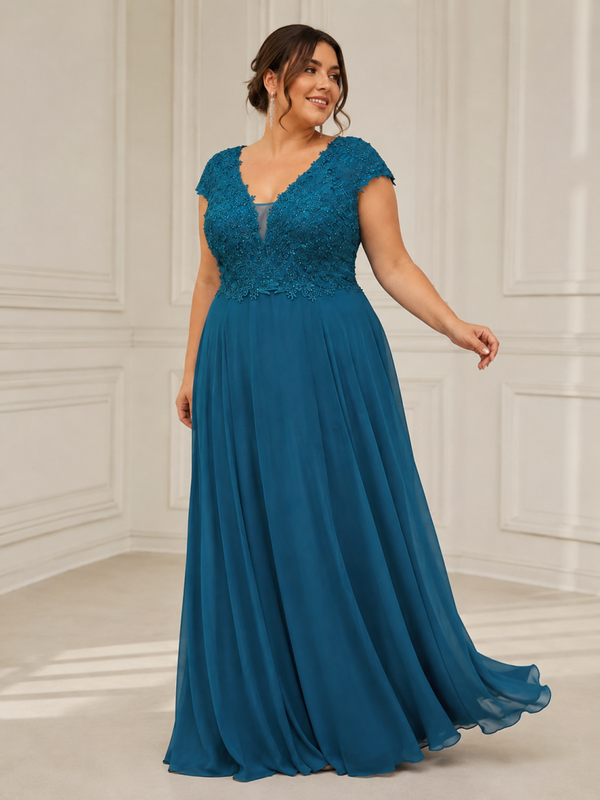 Vestido de fiesta talla grande VLTG-D8891