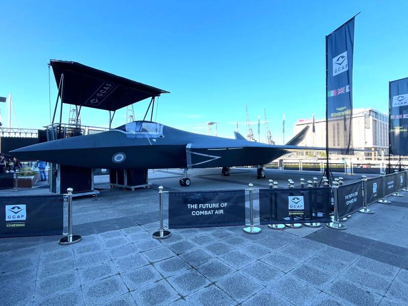 Full-Scale Mock-Up of Edgewing's Global Combat Air Programme (GCAP) fighter at Farnborough International Airshow 2026