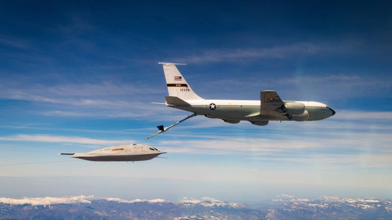 Official USAF Photo of the Northrop Grumman B-21 Raider Undergoing Refueling Testing