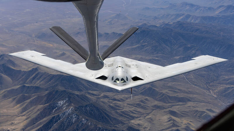 Northrop Grumman B-21 Raider Flight Refueling Testing