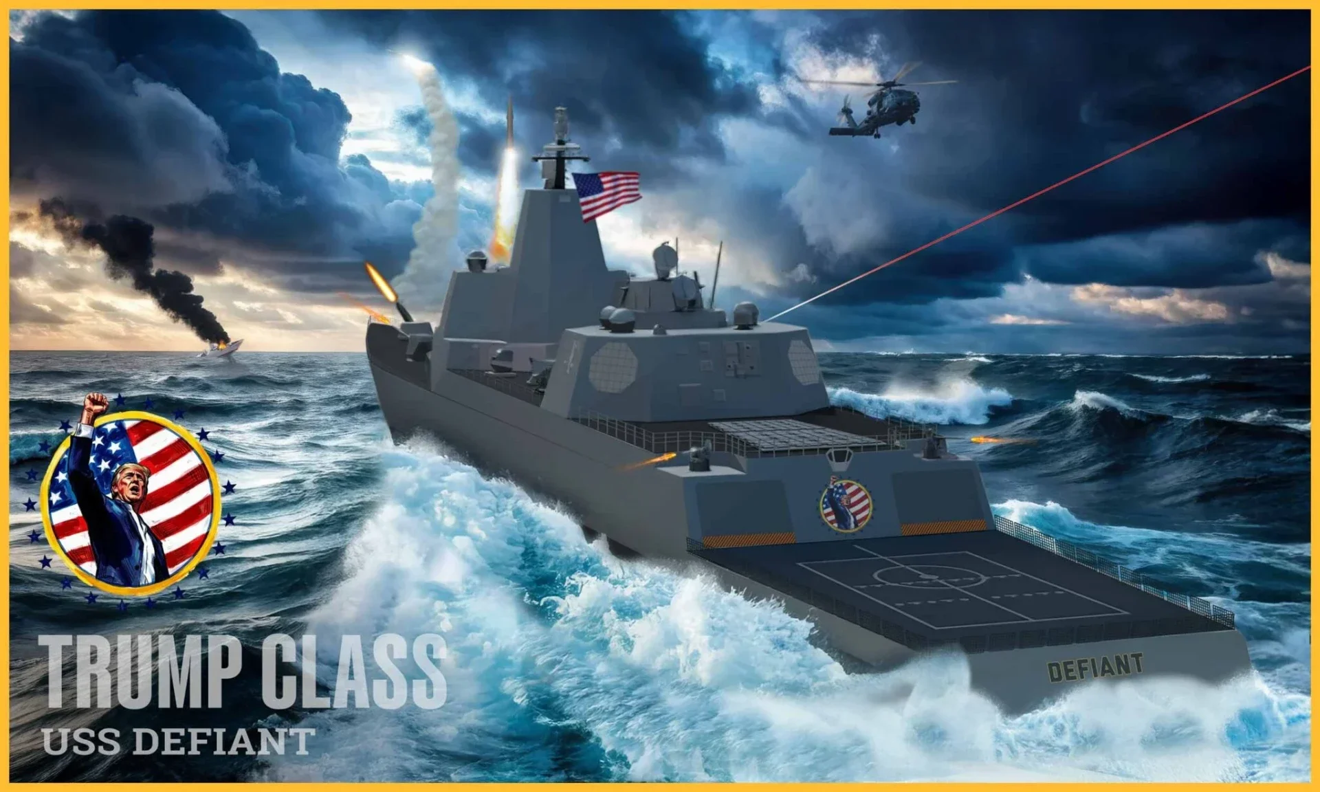 Trump-class battleship USS Defiant (BBG-1)