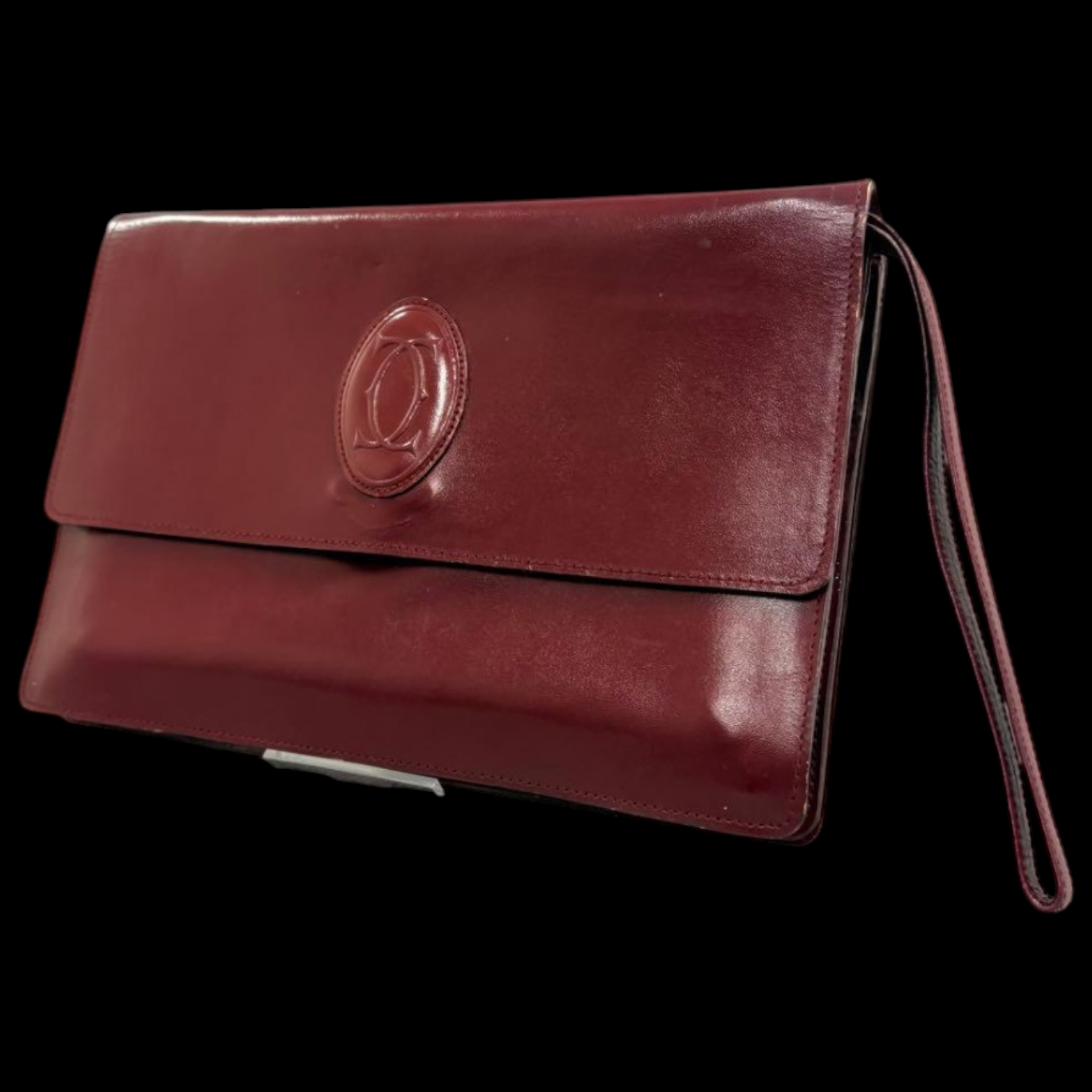 Pochette Cartier vintage — Wristlet clutch en cuir | Cronostark