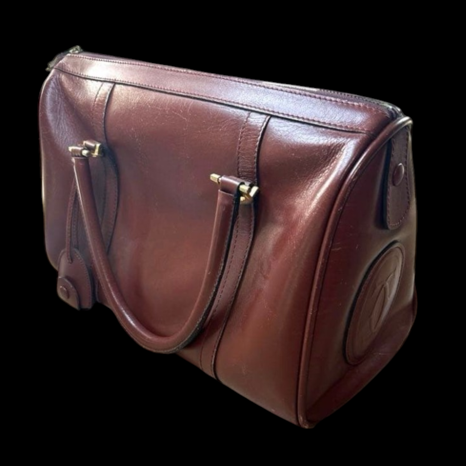Sac Cartier Must Boston Vintage en cuir bordeaux | Cronostark