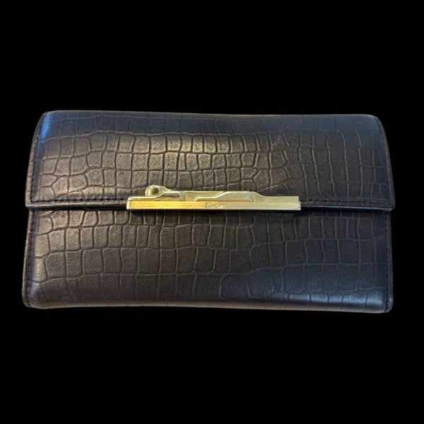 Cartier Paris — Portefeuille Vintage Croco Noir