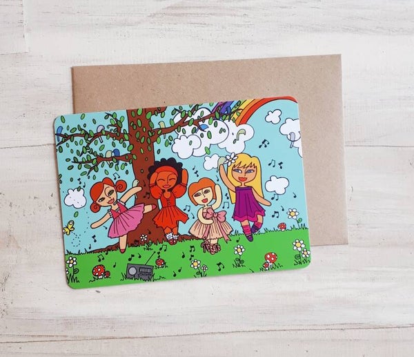 Postkaart Tuinfeestje