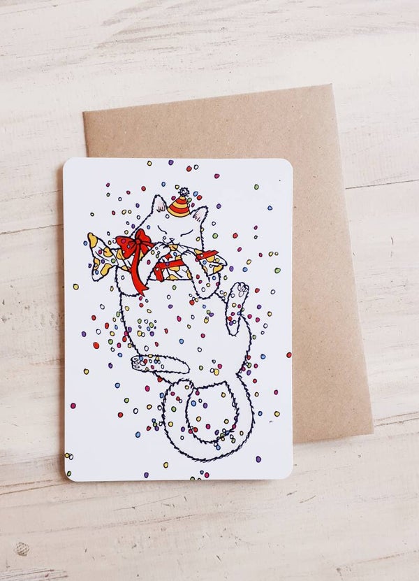 Postkaart Feestje