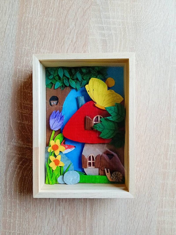 3D lijstje Sprookjespaddenstoel
