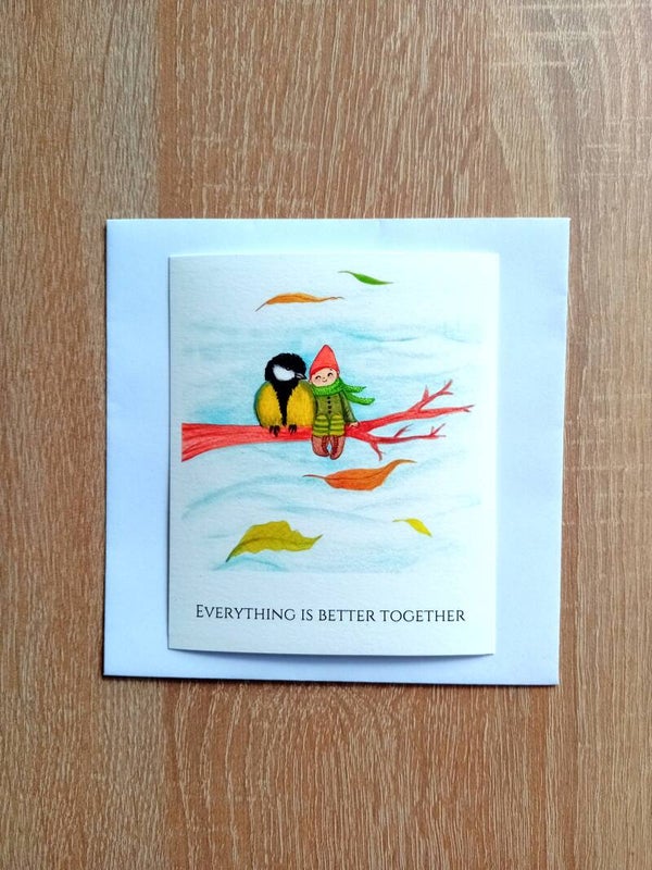 Postkaart Everything is better together