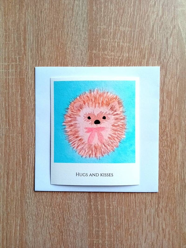 Postkaart Hugs and kisses
