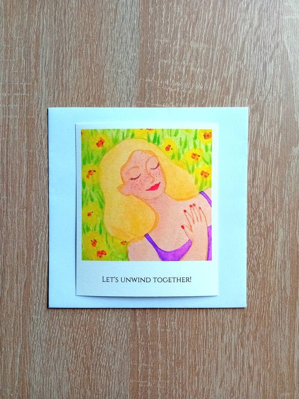 Postkaart Let's unwind together