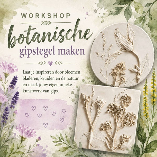 Workshop botanische gipstegel maken