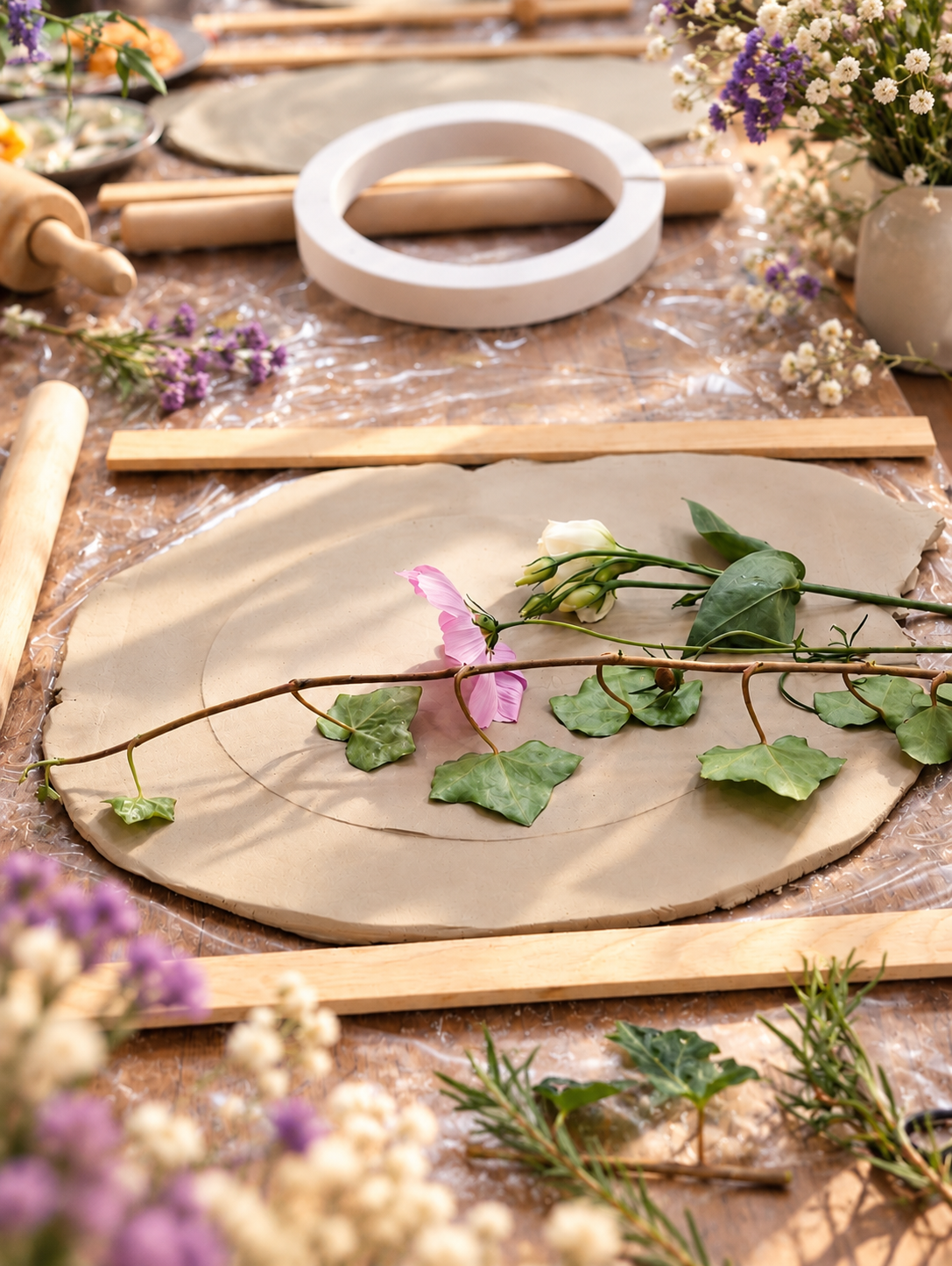 Workshop bloemen plukken en botanische tegel maken | IJzendoorn 2027