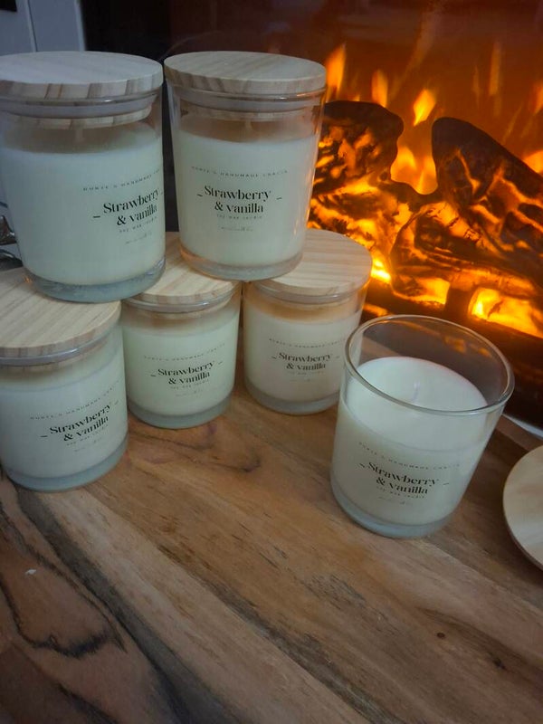 Strawberry & Vanilla Candle 7oz