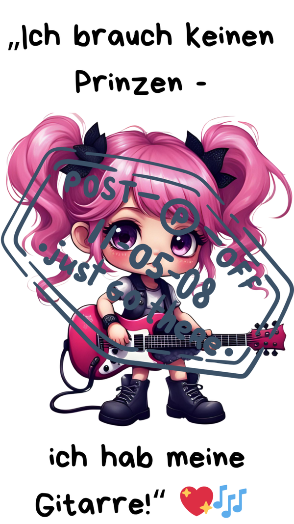 🎸 Handyhintergrund „Ich brauch keinen Prinzen – ich hab meine Gitarre!“
