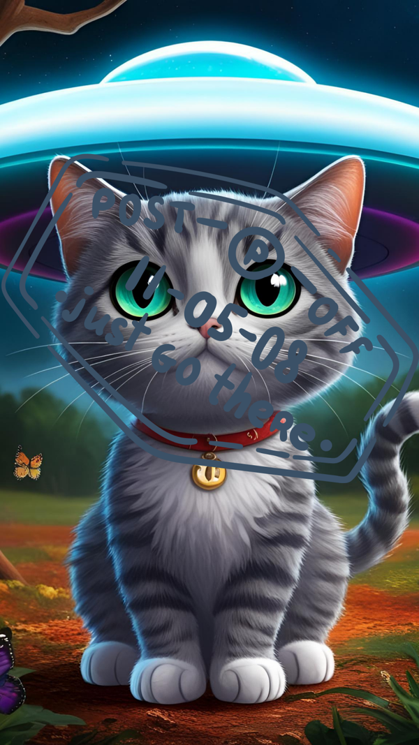 🌌 Handyhintergrund „Galaktische Katze“