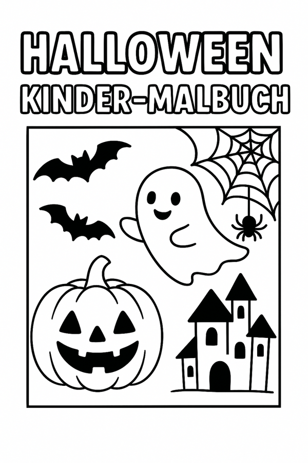 🕸️ „Halloween-Spaß zum Ausmalen – Dein digitales Kinder-Malbuch!“ 🎃