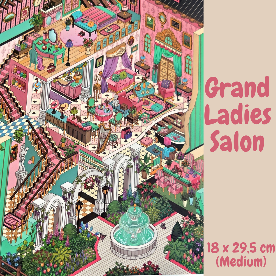 Grand Ladies Salon - DIY Sticker Scene