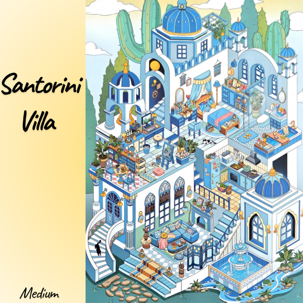 Santorini Villa - DIY Sticker Scene